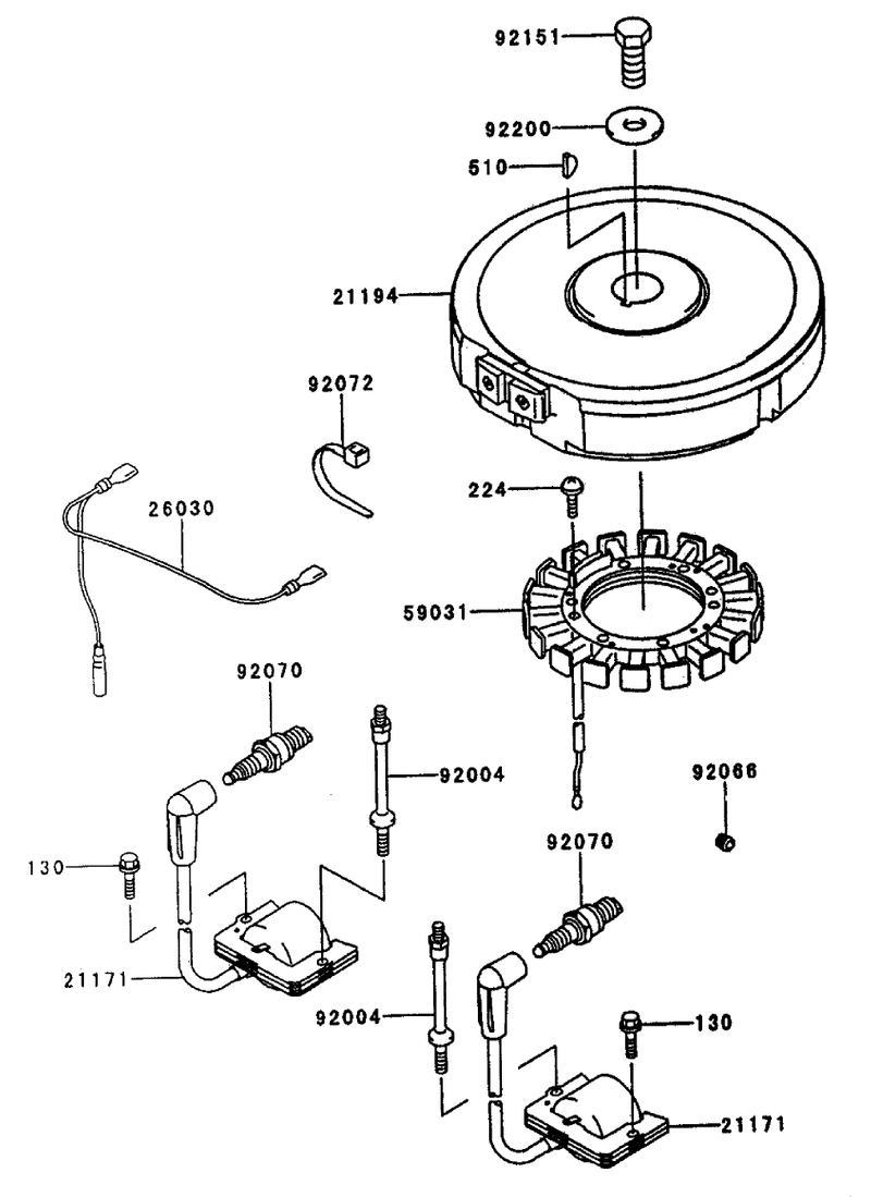 Electric Equipment Assembly Kawasaki Fh500v As25