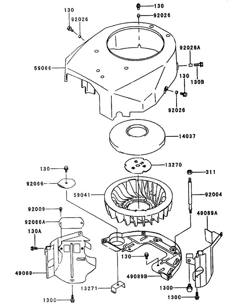 Cooling Equipment Assembly Continued Kawasaki FH500V AS25