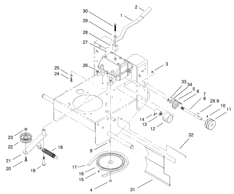 Transmission and Drive Pulley Assembly