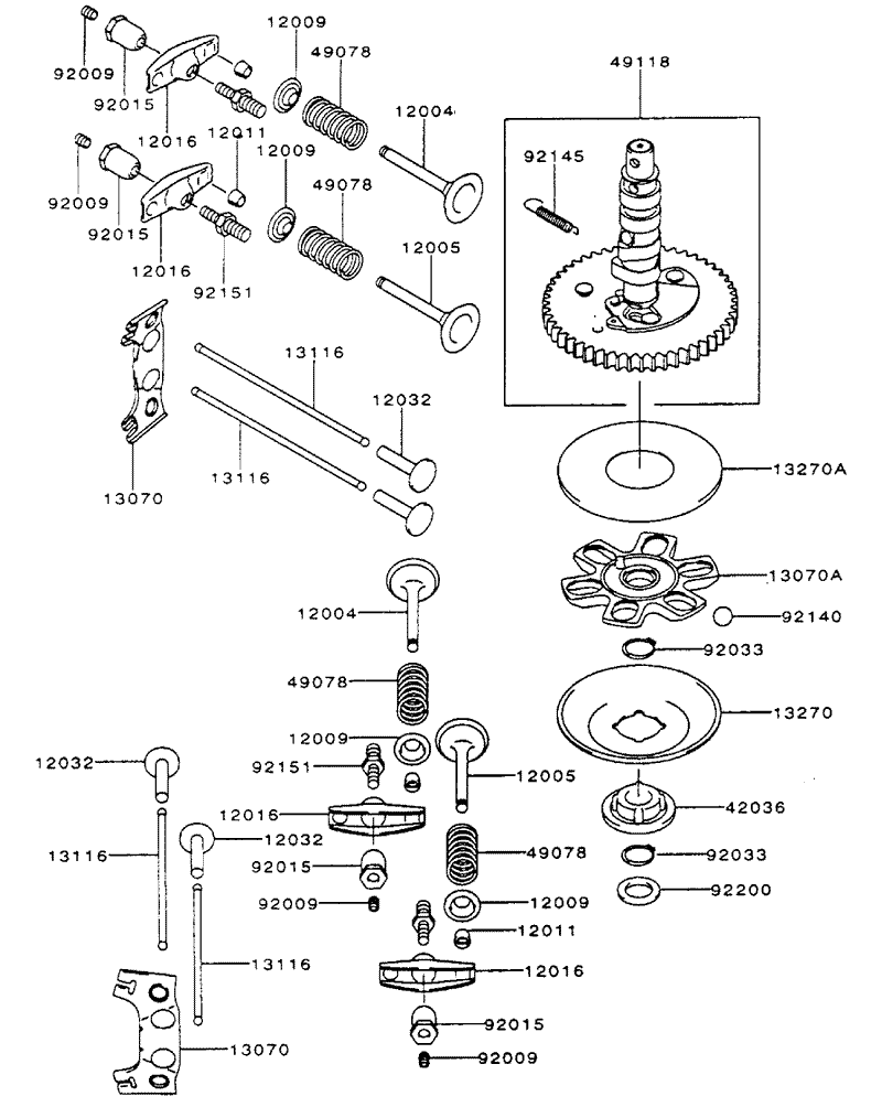 ValveCamshaft Assembly Continued Kawasaki FH500V AS25