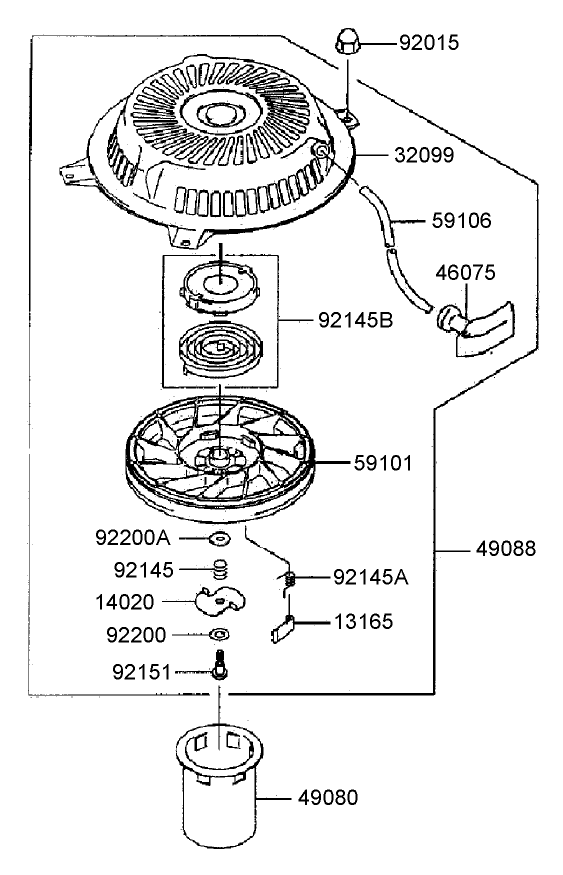 Starter Assembly Kawasaki FH500V AS25