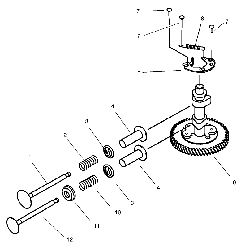 ValveCamshaft Assembly Kawasaki FB460V MS14