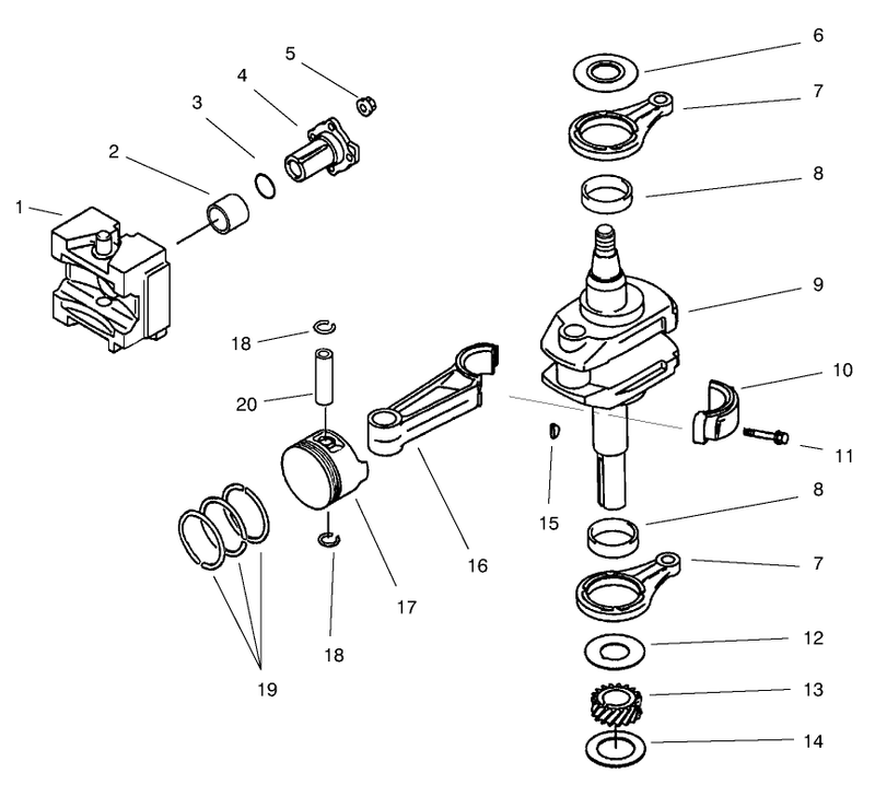 Pistoncrankshaft