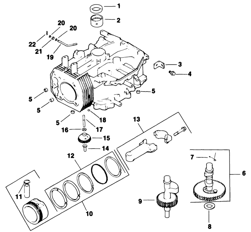 Crankcase Engine Kohler Model No Cv14t 1412