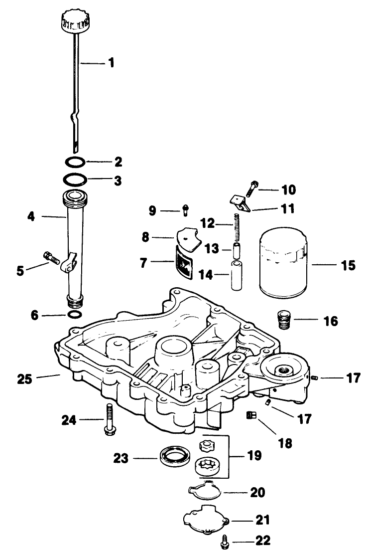 Oil Panlubrication Engine Kohler Model No Cv14t 1412