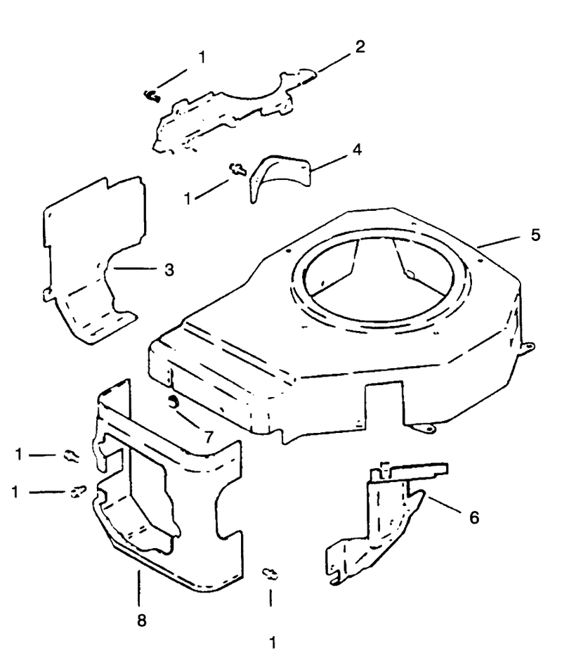 Blower Housing and Baffle Engine Kohler Model No Cv14 T 1412