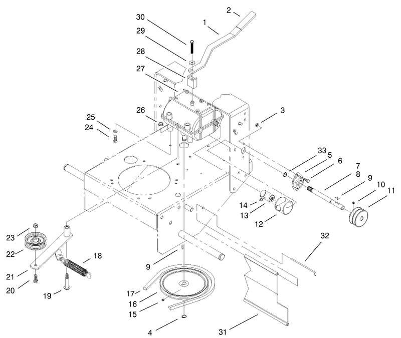 Transmission and Idler Pulley Assembly