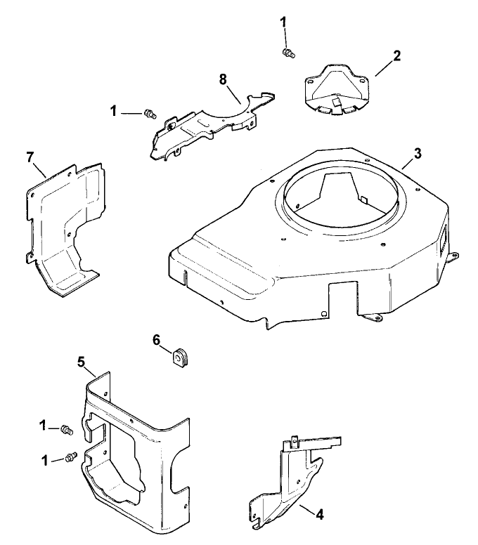 Blower Housing and Baffles Assembly Kohler CV15T PS 41560