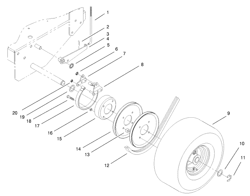 Brake Wheel Pulley and Wheel Assembly