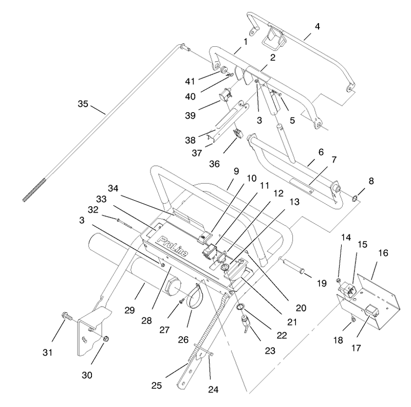 Handle and Control Panel Assembly