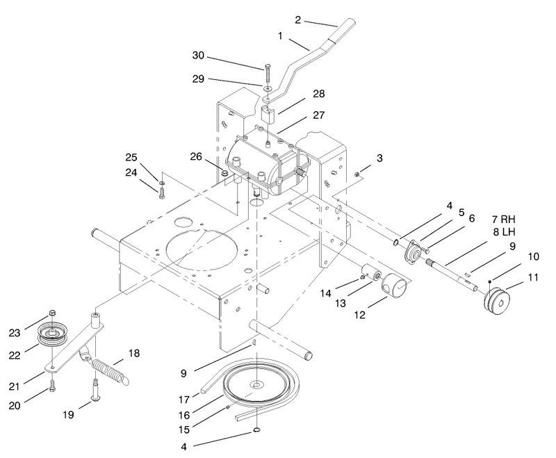 Transmission and Idler Pulley Assembley
