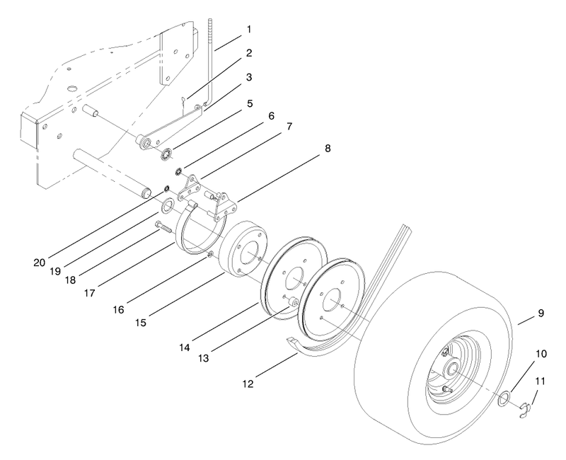 Brake Wheel Pulley and Wheel Assembly