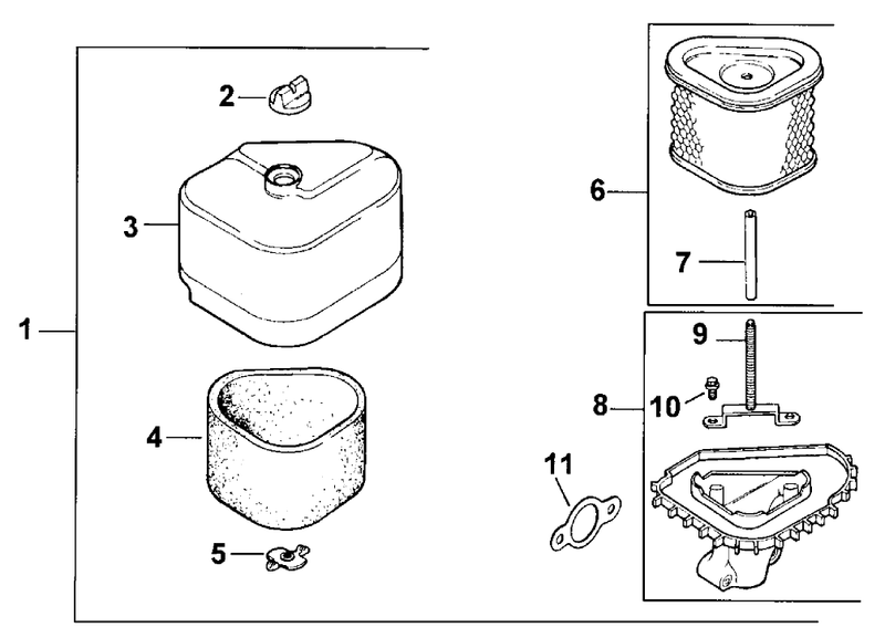 Air Cleaner Engine Kohler Model No Cv151 Spec 41560