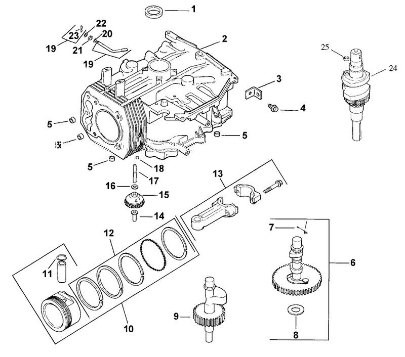 Crankcase Engine Kohler Model No Cv151 Spec 41560