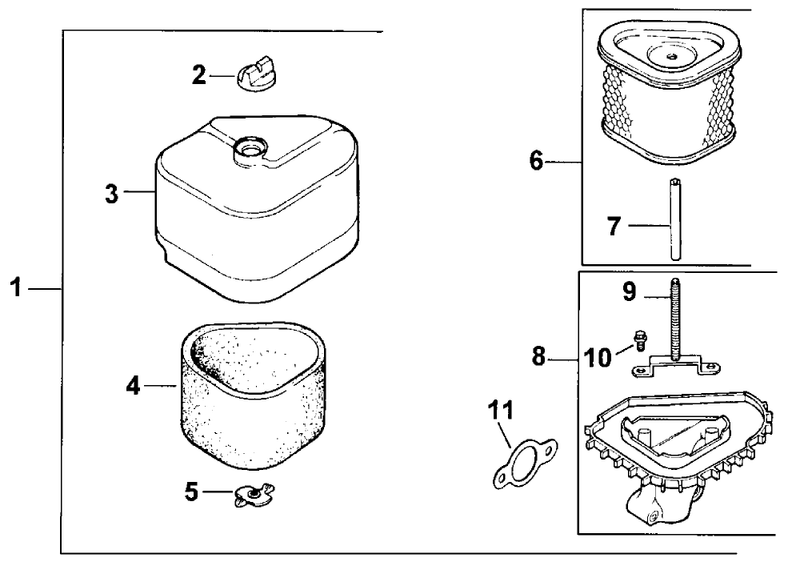 Air Cleaner Engine Kohler Model No Cv15t Spec 41560