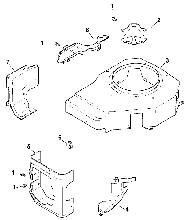 Blower Housing And Baffles Engine Kohler Model No Cv15t Spec 41560