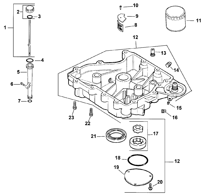 Oil Panlubrication Engine Kohler Model No Cv15t Spec 41560