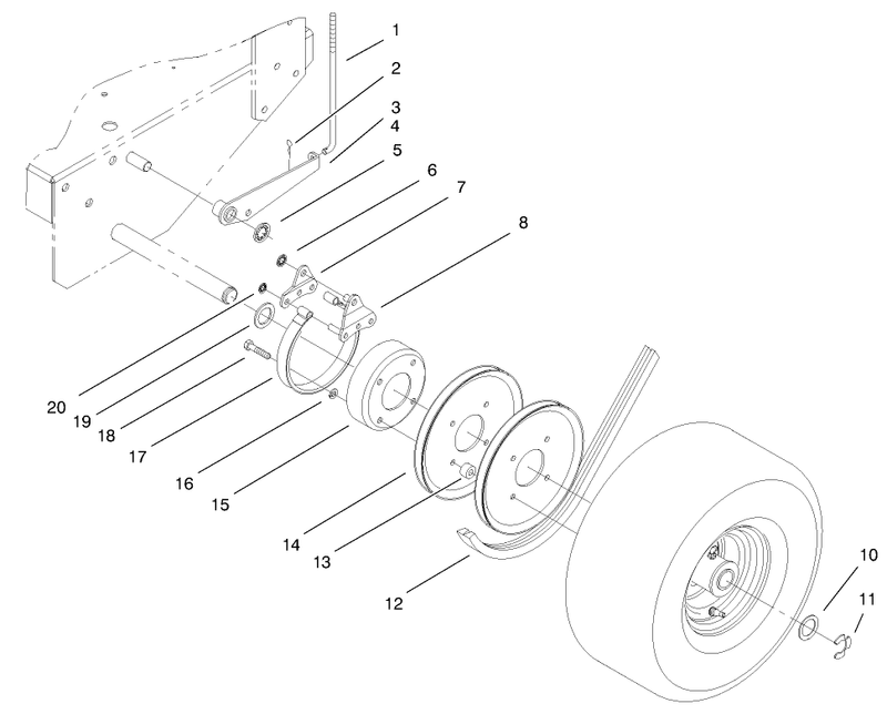 Brake Wheel Pulley and Wheel Assembly