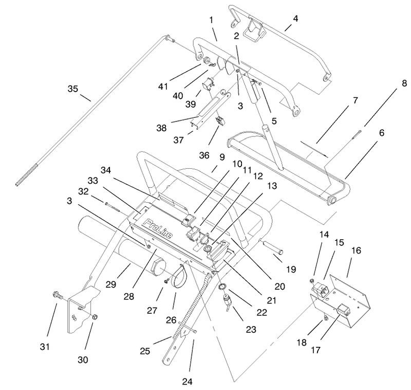 Handle and Control Panel Assembly