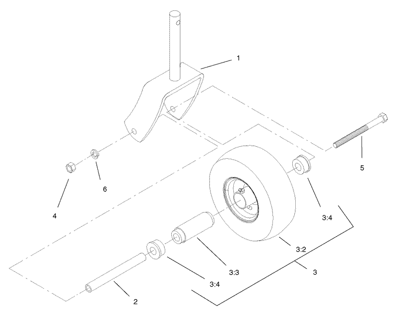 Caster and Wheel Assembly No 1 322154