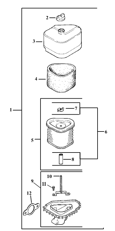 Air Cleaner Assembly Kohler CV15T 41608