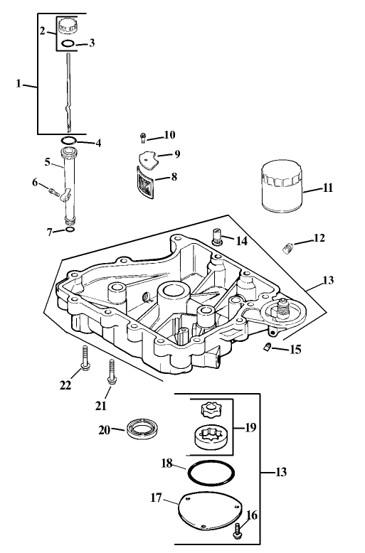 Oil Pan and Lubrication Assembly Kohler CV15T 41608.gif