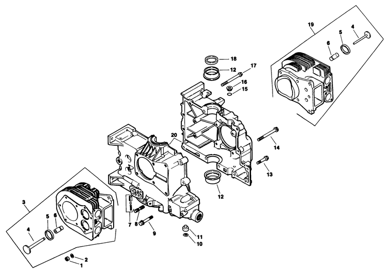 Crankcase Engine Model No Mv16s Type 56519