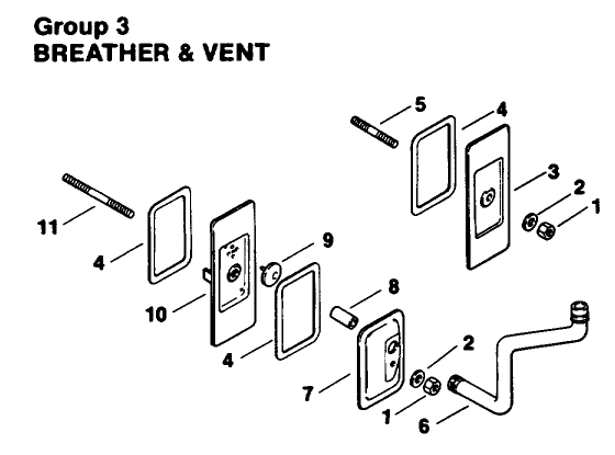 Engine Kohler Model No Mv16s Type Ps56519 Breather and Vent Group 3