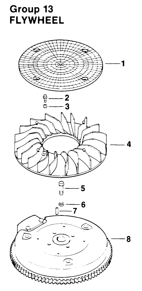 Flywheel Engine Kohler Model No Mv16s Type Ps56519