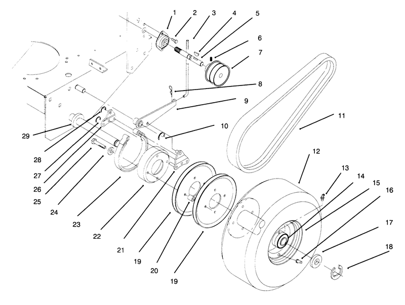 Axle Brake Wheel Drive And Belts