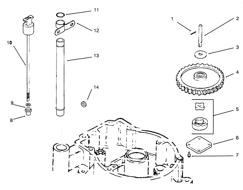 Oil Pump And Dipstick Engine Kohler Model No Mv16s Type Ps56519