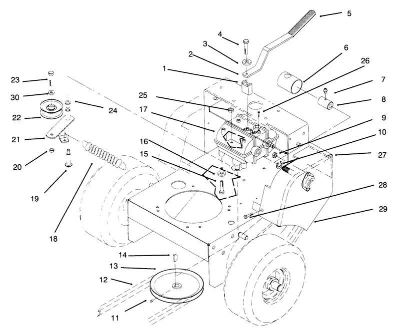 Transmission Idler Drive Pulleys and Drive Belt