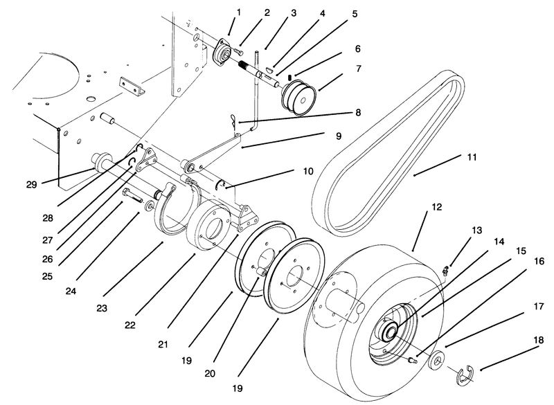 Axle Brake Wheel Drive And Belts