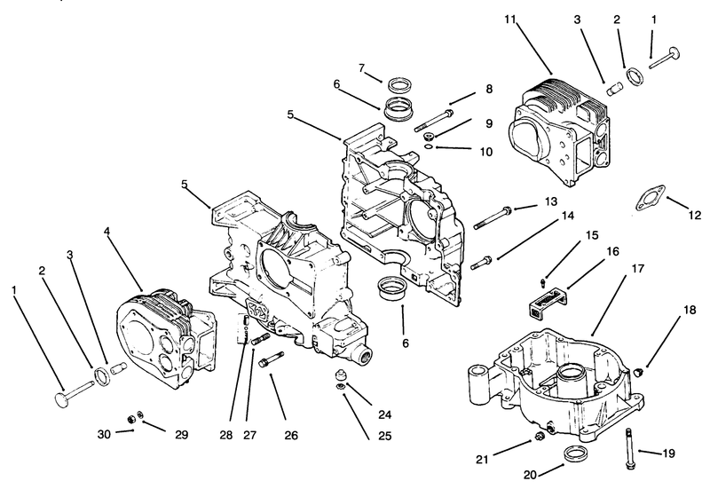 Crankcase Oil Pan And Exhaust Gasket