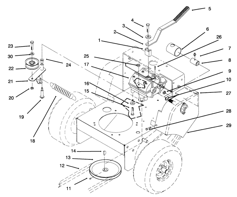 Transmission Idler Drive Pulleys and Drive Belt