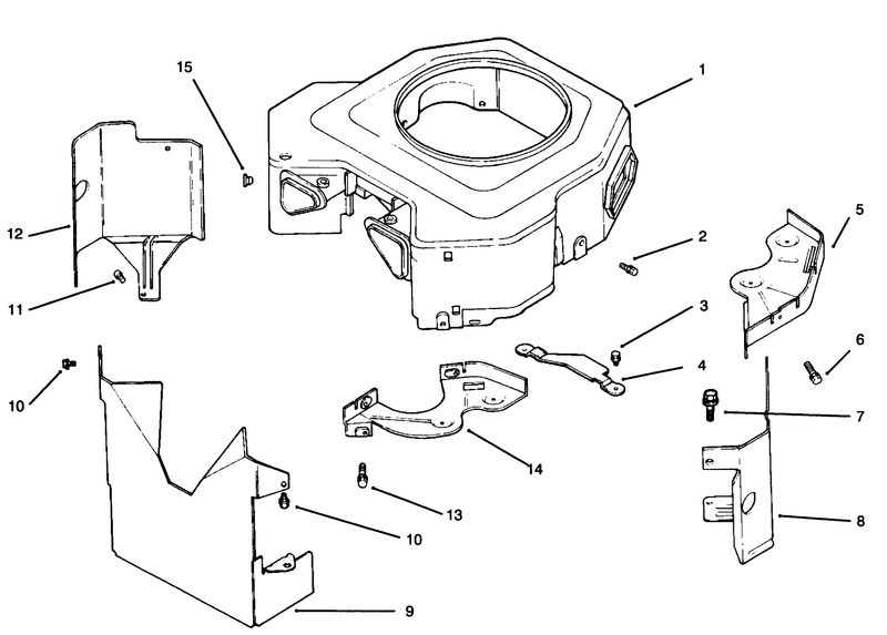 Blower Housing and Baffles Kohler Engine Cv18s Ps 61521