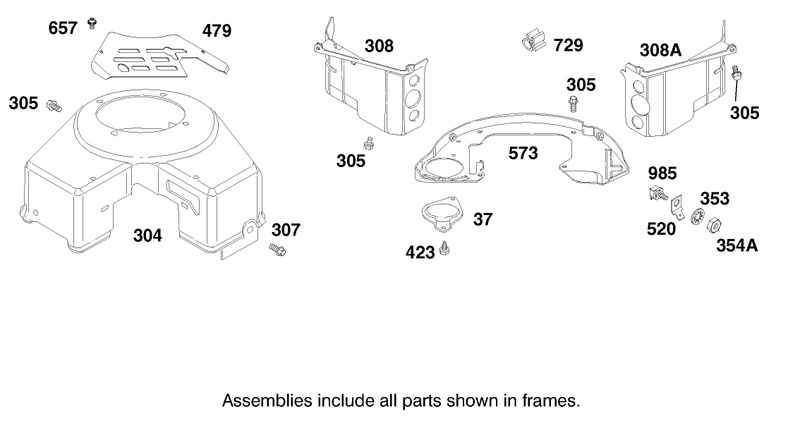 Engine Briggs and Stratton Model 303776 1188 A1