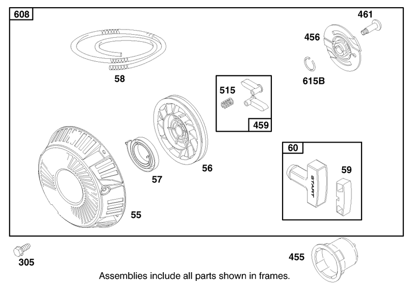Engine Briggs and Stratton Model 303776 1188 A1