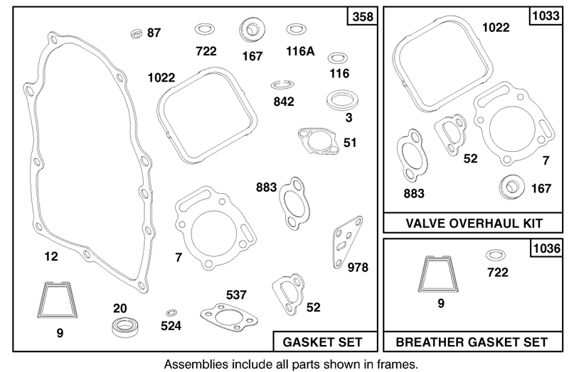 Engine Briggs and Stratton Model 303776 1188 A1