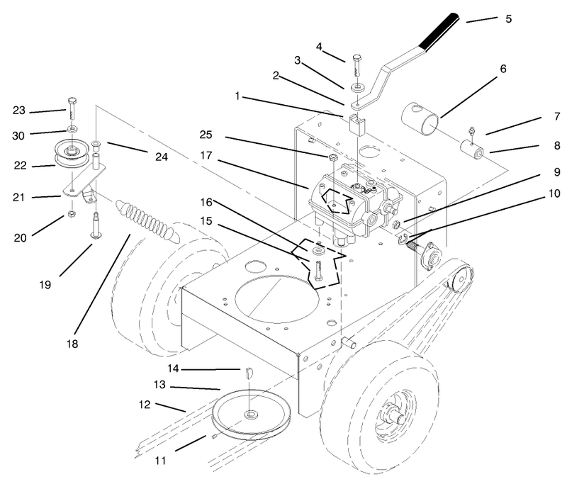 Transmission Idler Drive Pulleys and Drive Belt