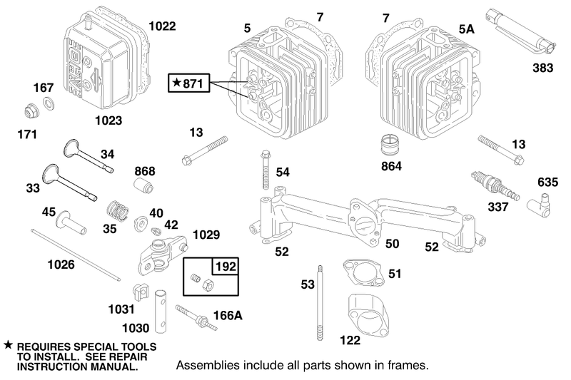 Engine Briggs and Stratton Model 303776 1188 A1