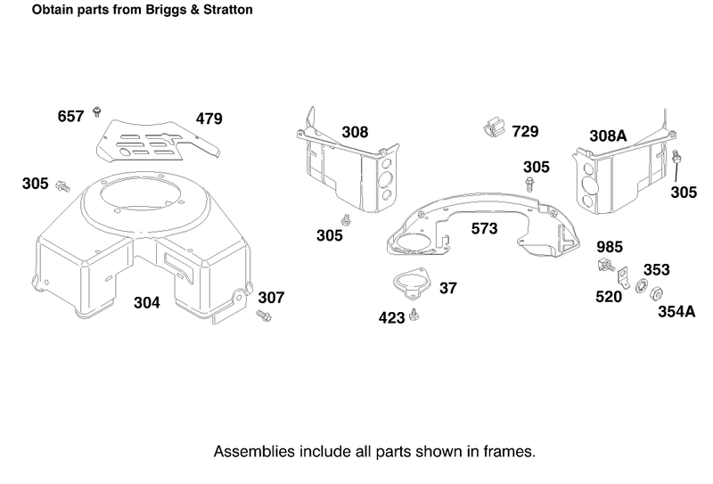 Engine Briggs and Stratton Model 303776 1188 A1