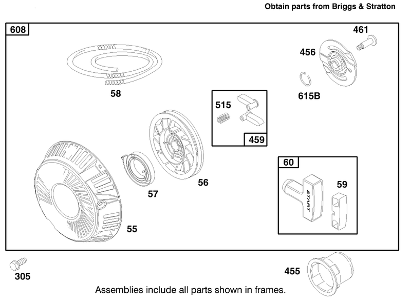 Engine Briggs and Stratton Model 303776 1188 A1