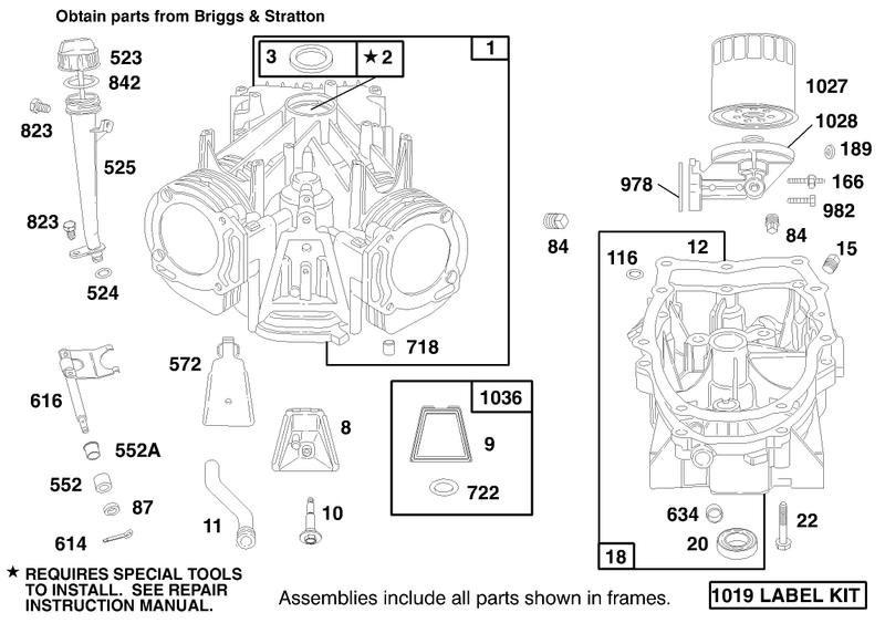 Engine Briggs and Stratton Model 303776 1188 A1