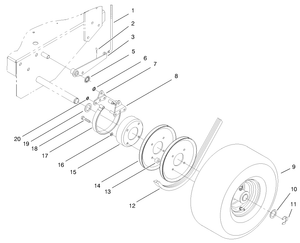 Brake Wheel Pulley and Wheel Assembly