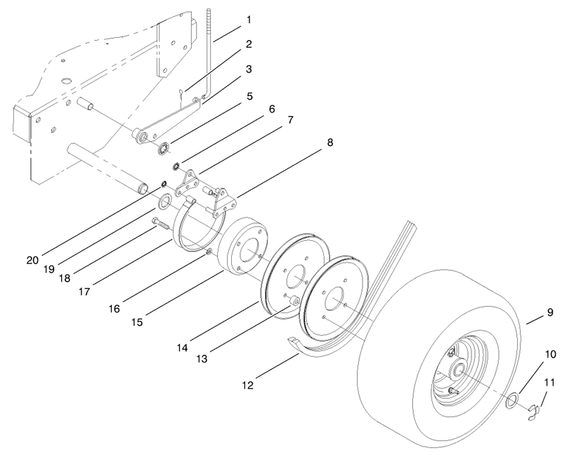 Brake Wheel Pulley and Wheel Assembly