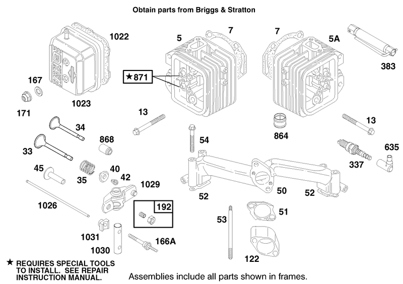 Engine Briggs and Stratton Model 303776 1188 A1