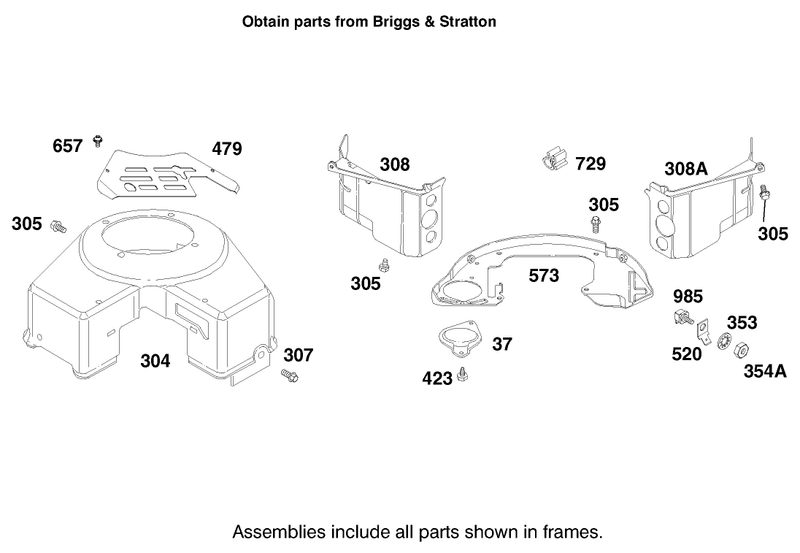 Engine Briggs and Stratton Model 303776 1188 A1