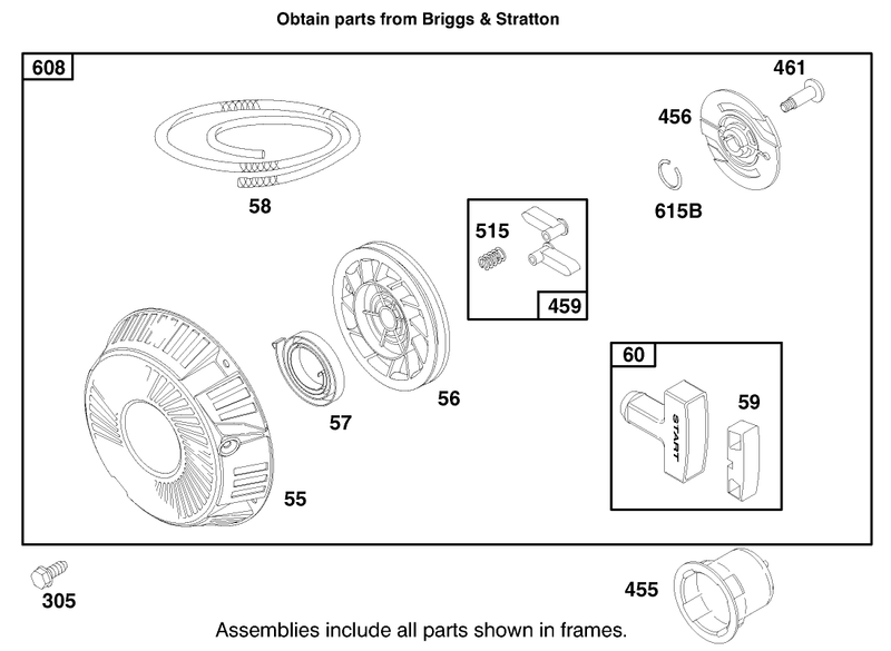 Engine Briggs and Stratton Model 303776 1188 A1