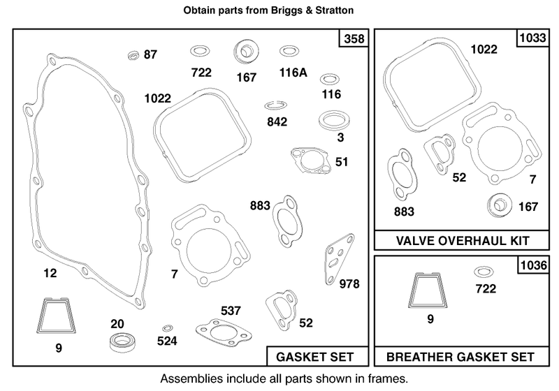 Engine Briggs and Stratton Model 303776 1188 A1